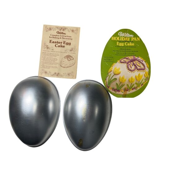 Wilton 1971 Holiday Pan Easter Egg Cake Mold With Instructions & Decor Ideas C30 - Picture 1 of 6